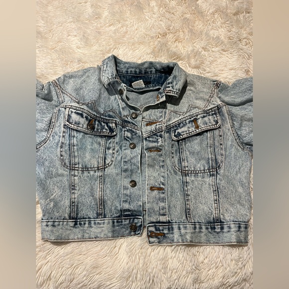 VINTAGE DENIM FRINGE JACKET - Picture 2 of 4